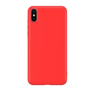Ultra-thin Liquid Silicone All-inclusive Mobile Phone Case Environmentally Friendly Material Can Be Washed Mobile Phone Case For IPhone XS MAX(Red)