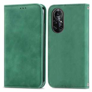 Retro Skin Feel Business Magnetic Horizontal Flip Leather Case with Holder & Card Slots & Wallet & Photo Frame For Huawei Nova 8 Pro(Green)