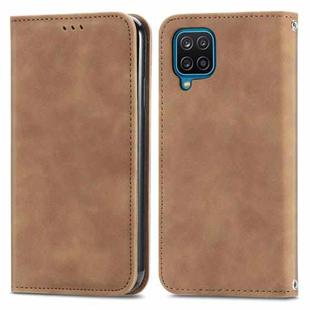 Retro Skin Feel Business Magnetic Horizontal Flip Leather Case with Holder & Card Slots & Wallet & Photo Frame For Samsung Galaxy A12(Brown)