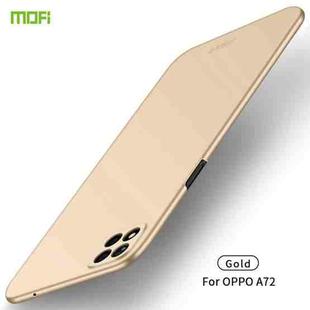 For OPPO A72 MOFI Frosted PC Ultra-thin Hard Case(Gold)