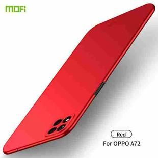 For OPPO A72 MOFI Frosted PC Ultra-thin Hard Case(Red)