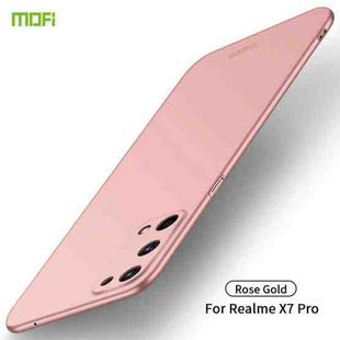 For OPPO Realme X7 Pro MOFI Frosted PC Ultra-thin Hard Case(Rose Gold)