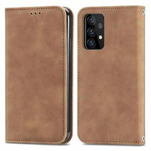 For Samsung Galaxy A52 5G / 4G Retro Skin Feel Business Magnetic Horizontal Flip Leather Case with Holder & Card Slots & Wallet & Photo Frame(Brown)