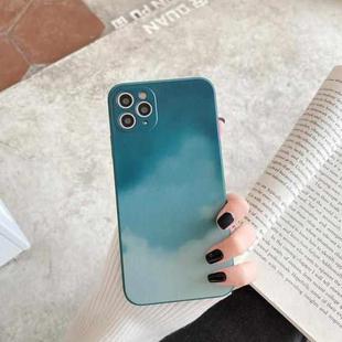 For iPhone 12 Watercolor TPU Soft Shockproof Protective Case(Turquoise)