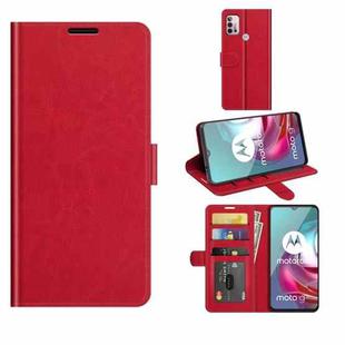 For Motorola Moto G30/G10 R64 Texture Single Horizontal Flip Protective Case with Holder & Card Slots & Wallet& Photo Frame(Red)