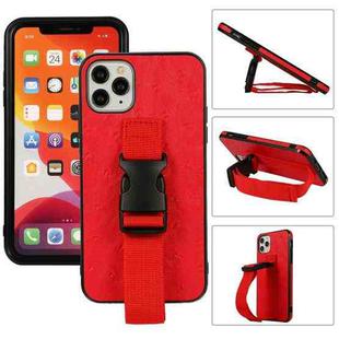 Sport Armband PC + PU Leather Back Cover Case with Strap & Holder Function For iPhone 12 Pro Max(Red)