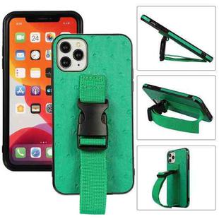 Sport Armband PC + PU Leather Back Cover Case with Strap & Holder Function For iPhone 12 Pro Max(Green)