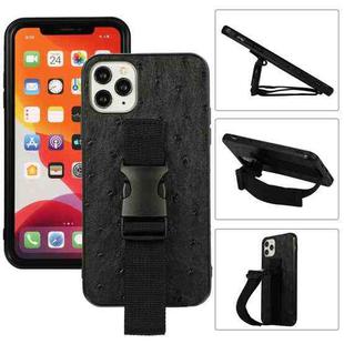 Sport Armband PC + PU Leather Back Cover Case with Strap & Holder Function For iPhone 12 /12 Pro(Black)