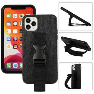 Sport Armband PC + PU Leather Back Cover Case with Strap & Holder Function For iPhone 12 mini(Black)