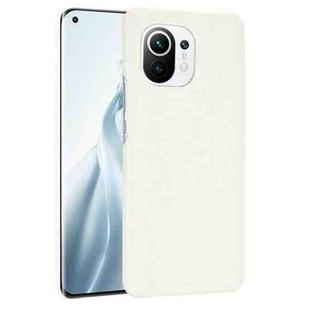 For Xiaomi Mi 11 Shockproof Crocodile Texture PC + PU Case(White)