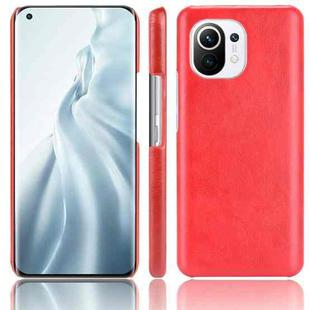 For Xiaomi Mi 11 Shockproof Litchi Texture PC + PU Case(Red)