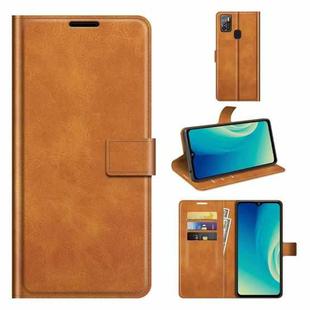 For ZTE Blade A7S 2020 Retro Calf Pattern Buckle Horizontal Flip Leather Case with Holder & Card Slots & Wallet(Yellow)