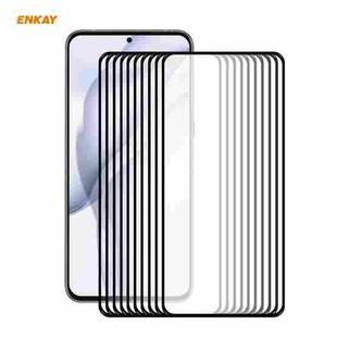 For Huawei P50 10 PCS ENKAY Hat-Prince Full Glue 0.26mm 9H 2.5D Tempered Glass Full Coverage Film