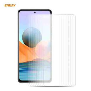 For Redmi Note 10 Pro / Note 10 Pro Max 10 PCS ENKAY Hat-Prince 0.26mm 9H 2.5D Curved Edge Tempered Glass Film