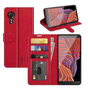 For Samsung Galaxy Xcover 5 / Xcover 5S R64 Texture Single Horizontal Flip Protective Case with Holder & Card Slots & Wallet& Photo Frame(Red)