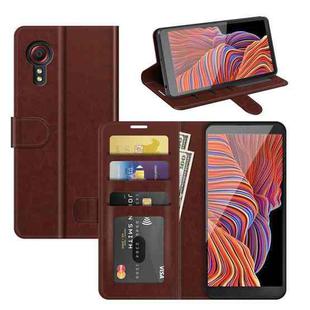 For Samsung Galaxy Xcover 5 / Xcover 5S R64 Texture Single Horizontal Flip Protective Case with Holder & Card Slots & Wallet& Photo Frame(Brown)