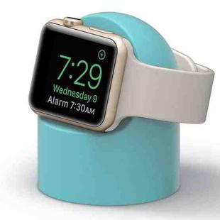 Retro Round Base Silicone Bracket For Apple Watch (Sky Blue)