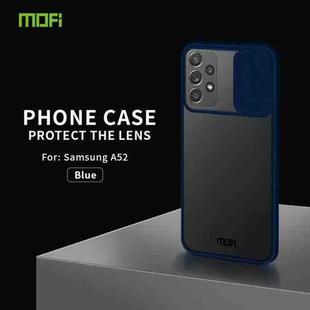 For Samsung Galaxy A52 5G / 4G MOFI Xing Dun Series Translucent Frosted PC + TPU Privacy Anti-glare Shockproof All-inclusive Protective Case(Blue)