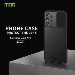 For Samsung Galaxy A72 5G / 4G MOFI Xing Dun Series Translucent Frosted PC + TPU Privacy Anti-glare Shockproof All-inclusive Protective Case(Black)