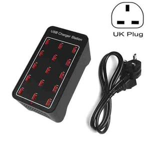 XLD-A7 100W 15 USB Ports Fast Charger Station Smart Charger, AC 110-240V, Plug Size:UK Plug