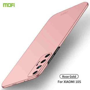 For Xiaomi Mi 10S MOFI Frosted PC Ultra-thin Hard Case(Rose Gold)