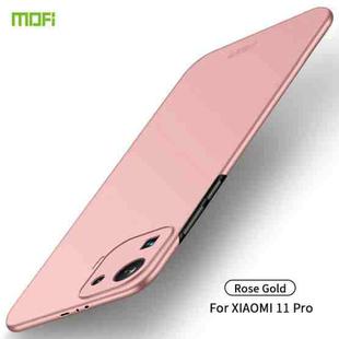 For Xiaomi Mi 11 Pro MOFI Frosted PC Ultra-thin Hard Case(Rose Gold)