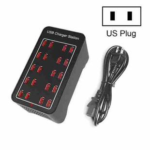 100W 20 USB Ports Fast Charger Station Smart Charger, AC 110-240V, Plug Size:US Plug