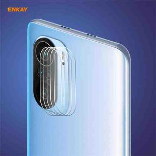 For Xiaomi Poco F3 5 PCS Hat-Prince ENKAY 0.2mm 9H 2.15D Round Edge Rear Camera Lens Tempered Glass Film Protector
