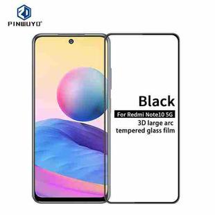 For Xiaomi Redmi Note10 5G PINWUYO 9H 3D Curved Full Screen Explosion-proof Tempered Glass Film(Black)