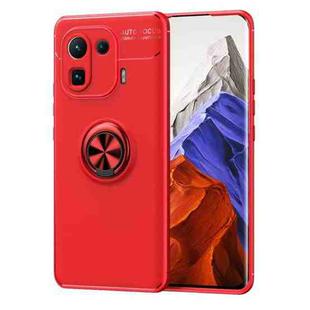 For Xiaomi Mi 11 Pro Metal Ring Holder 360 Degree Rotating TPU Case(Red+Red)