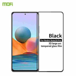 For Xiaomi Redmi Note 10 Pro / Note 10 Pro Max MOFI 9H 3D Explosion-proof Curved Screen Tempered Glass Film(Black)
