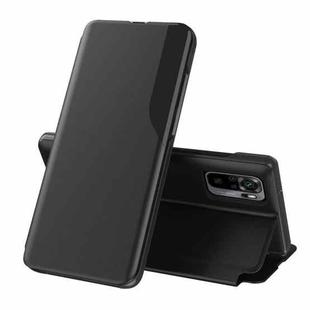 For Xiaomi Redmi Note10 4G / Note 10S Attraction Flip Holder Leather Phone Case(Black)