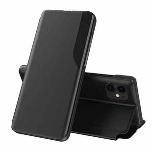 For OPPO A5 2020/A9 2020 Side Display  Shockproof Horizontal Flip Leather Case with Holder(Black)
