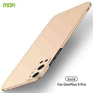 For OnePlus 9 Pro MOFI Frosted PC Ultra-thin Hard Case(Gold)