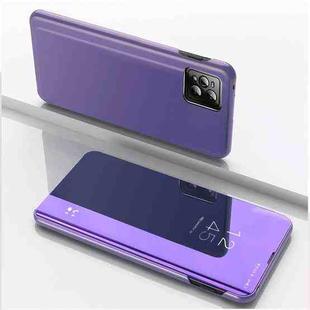 For OPPO Find X3 / Find X3 Pro Plated Mirror Horizontal Flip Leather Case with Holder(Purple Blue)