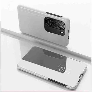 For Redmi K40/K40 Pro/K40 Pro+/Poco F3 Plated Mirror Horizontal Flip Leather Case with Holder(Silver)