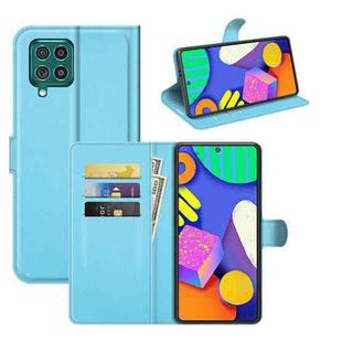For Samsung Galaxy F62 / M62 Litchi Texture Horizontal Flip Protective Case with Holder & Card Slots & Wallet(Blue)