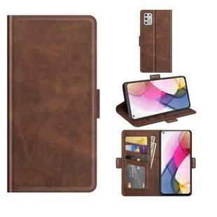 For Motorola Moto G Stylus 2021 Dual-side Magnetic Buckle Horizontal Flip Leather Case with Holder & Card Slots & Wallet(Brown)