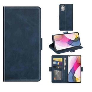 For Motorola Moto G Stylus 2021 Dual-side Magnetic Buckle Horizontal Flip Leather Case with Holder & Card Slots & Wallet(Dark Blue)