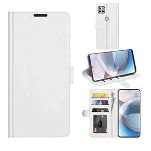 For Motorola One 5G Ace R64 Texture Single Horizontal Flip Protective Case with Holder & Card Slots & Wallet& Photo Frame(White)