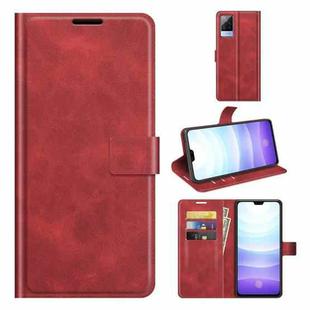 For vivo S9 Retro Calf Pattern Buckle Horizontal Flip Leather Case with Holder & Card Slots & Wallet(Red)