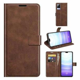 For vivo S9 Retro Calf Pattern Buckle Horizontal Flip Leather Case with Holder & Card Slots & Wallet(Dark Brown)