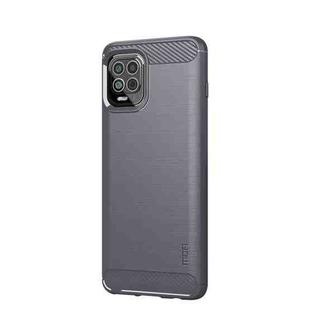 For Motorola Moto Edge S MOFI Gentleness Series Brushed Texture Carbon Fiber Soft TPU Case(Gray)