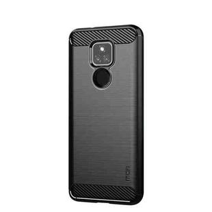 For Motorola Moto G Play 2021 MOFI Gentleness Series Brushed Texture Carbon Fiber Soft TPU Case(Black)
