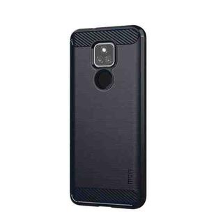 For Motorola Moto G Play 2021 MOFI Gentleness Series Brushed Texture Carbon Fiber Soft TPU Case(Blue)