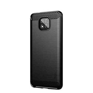 For Motorola Moto G Power 2021 MOFI Gentleness Series Brushed Texture Carbon Fiber Soft TPU Case(Black)