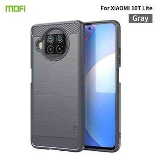 For Xiaomi Mi 10T Lite /Mi 10i 5G / Note 9 Pro 5G MOFI Gentleness Series Brushed Texture Carbon Fiber Soft TPU Case(Grey)