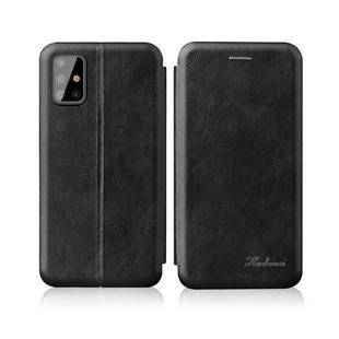 For Samsung Galaxy S21 Ultra 5G Retro Texture Magnetic Leather Case with Card Slot & Holder(Black)