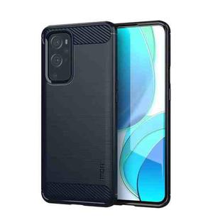 For OnePlus 9 MOFI Gentleness Series Brushed Texture Carbon Fiber Soft TPU Case(Blue)