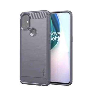 For OnePlus Nord N10 5G MOFI Gentleness Series Brushed Texture Carbon Fiber Soft TPU Case(Grey)